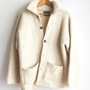 Vintage CCH Imports Chunky Wool Made in Equador Chunky Sweater Coat M/L